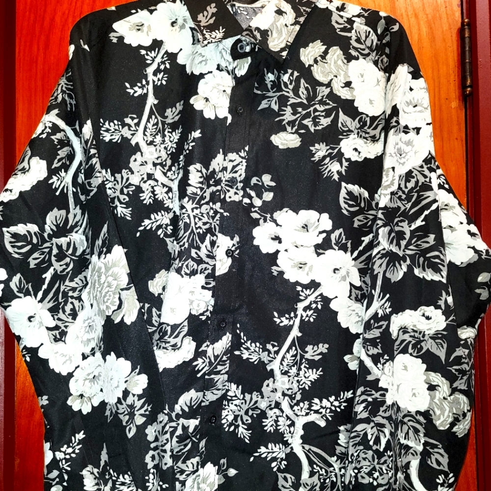 Mens Flower Dress Shirt.
